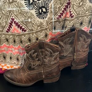 Ariat Brown Western Ankle Boots Booties 7.5